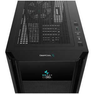 DeepCool CH510 Mesh Digital  Mid Tower Case, 	Mini-ITX / Micro-ATX / ATX / E-ATX, 2xUSB2.0, 1xUSB3.0, 1xAudio, 1xMic, ABS+SPCC+Tempered Glass, 1×120mm preinstalled fan,  Mesh Pane R-CH510-BKNSE1-G-1