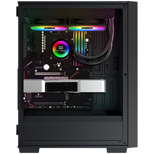 Шаси XIGMATEK Midi Tower,  ATX, 7 slots, USB 3.0, USB 2.0, Аудио интерфейс, Power Button, Reset Button, Индикатор - светодиод, PSU optional, Supports Liquid Cooling System, With Window, Removable Dust Filters, Черен