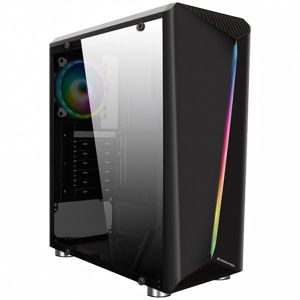 Chassis Eden III EN41657 ATX, M-ATX &d Mini ITX, USB3.0x1, 2.0x2, Rainbow LED Front Panel, Left tempered glass, Rear sync Rainbow 120mm fan