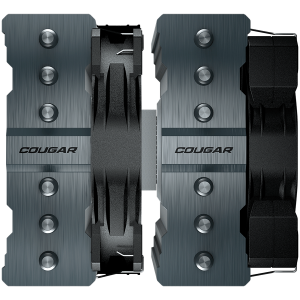 COUGAR Forza 135, 6mm Heat pipe, Nickel Plated Copper Base, 1x MHP120 Fan, 1x MHP140-A Fan, Screwdriver Included, Elegant Pipe Caps,128x140x160mm, Intel LGA 115X/1366/1200/1700/2011/2066, AMD AM5/AM4/FM2/FM1/AM3+/AM3/AM2+/AM2