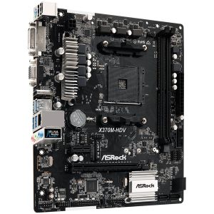 ASROCK X370-HDV AMD AM4 2xDDR4, 1xPCIe x16, 1xPCIe x1, HDMI, DVI-D, D-Sub, 7.1  Audio, 4 SATA3, 1 Ultra M.2 (PCIe Gen3 x4 & SATA3) 6 x USB 3.1 Gen1 (2 Front, 4 Rear), GLAN, 1xLPT (Header), 1xCOM (Header), Micro ATX