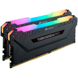 CORSAIR DDR4, 3200MHz 16GB 2x8GB DIMM, 16-18-18-36, Base SPD@2666, XMP 2.0, VENGEANCE RGB PRO Heatspreader, RGB LED, 1.35V, for AMD