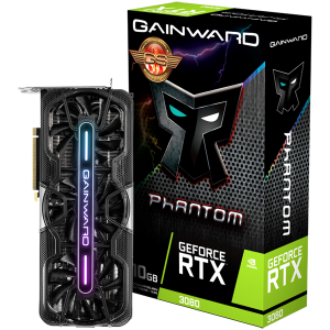 Gainward GeForce RTX3080 Phantom "GS" 10GB, 320 bit, PCI-Express Gen4 x16, 3x DP, 1x HDMI, 8 pin pwr connector, NED3080H19IA-1020P