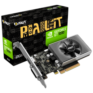 PALIT Video Card GeForce GT 1030 nVidia, 2GB DDR4, 64bit, DVI-D, HDMI, part# NE5103000646-1082F