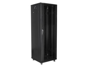 Комуникационен шкаф Lanberg rack cabinet 19" free-standing 37U / 600x600 self-assembly flat pack, black