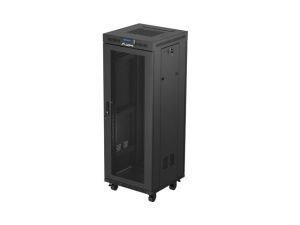 Комуникационен шкаф Lanberg rack cabinet 19" free-standing 32U/600X600 (FLAT PACK) with mesh door LCD black