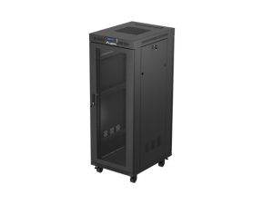 Комуникационен шкаф Lanberg rack cabinet 19" free-standing 32U/600X800 (FLAT PACK) with mesh door LCD black