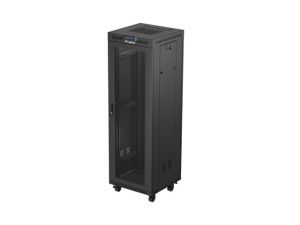 Комуникационен шкаф Lanberg rack cabinet 19" free-standing 37U/600X600 (FLAT PACK) with mesh door LCD black
