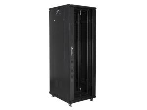 Комуникационен шкаф Lanberg rack cabinet 19" free-standing 37U / 600x800 self-assembly flat pack, black
