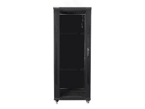 Комуникационен шкаф Lanberg rack cabinet 19" free-standing 32U / 600x800 self-assembly flat pack, black