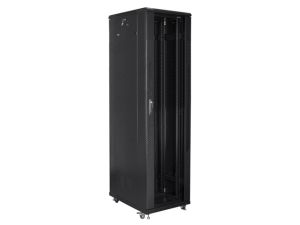 Комуникационен шкаф Lanberg rack cabinet 19" free-standing 37U / 800x800 self-assembly flat pack, black
