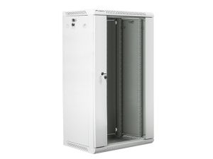 Комуникационен шкаф Lanberg rack cabinet 19" wall-mount 22U / 600x450 for self-assembly (flat pack), grey