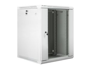 Комуникационен шкаф Lanberg rack cabinet 19" wall-mount 15U / 600x600 for self-assembly (flat pack), grey