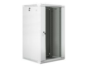 Комуникационен шкаф Lanberg rack cabinet 19" wall-mount 22U / 600x600 for self-assembly (flat pack), grey