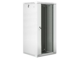 Комуникационен шкаф Lanberg rack cabinet 19" wall-mount 27U / 600x600 for self-assembly (flat pack), grey