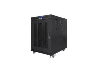 Комуникационен шкаф Lanberg rack cabinet 19" free-standing 15U/800x1000 (flat pack) with mesh door lcd black v2