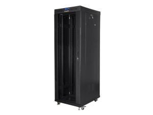 Комуникационен шкаф Lanberg rack cabinet 19" free-standing 37U/800x1000 (flat pack) with glass door lcd black v2