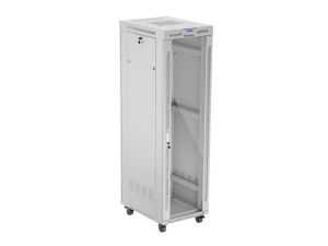 Комуникационен шкаф Lanberg rack cabinet 19" free-standing 42U/600x800 (flat pack) with glass door lcd grey v2