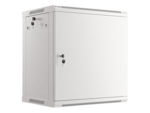 Комуникационен шкаф Lanberg rack cabinet 19" wall-mount 12U/600x450 for self-assembly with metal door grey (flat pack)