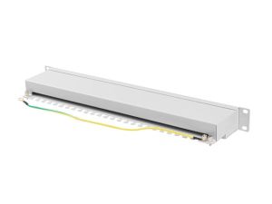 Пач панел Lanberg patch panel 24 port 1U 19" CAT.6a ftp with cable organizer shielded grey