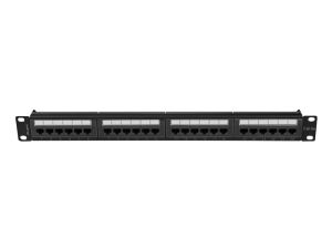 Пач панел Lanberg patch panel 24 port 1U 19" CAT.6a utp black