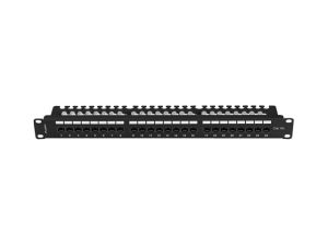Пач панел Lanberg patch panel 24 port 1U 19" CAT.6a utp with cable organizer black