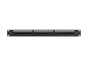 Пач панел Lanberg patch panel 24 port 1U 19" CAT.6a utp with cable organizer black