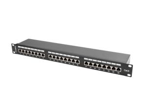 Пач панел Lanberg patch panel 24 port 1U CAT.6 shielded, black