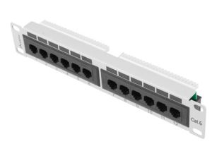 Пач панел Lanberg patch panel 12port 1U 10" CAT.6, grey