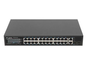 Комутатор Lanberg Switch 24 x 100MB POE+/2 x Combo Rack 19" Gigabit Ethernet, 250W
