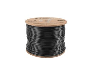 Кабел Lanberg LAN cable UTP Cat.5e 305m Outdoor Solid CU Fluke Passed, black