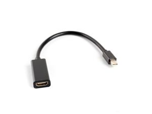 Адаптер Lanberg adapter display port mini (m) -> HDMI (f), 20cm cable, black