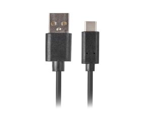 Кабел Lanberg USB-C(M) ->  USB-A (M) 2.0 cable 0.5m, black