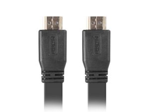 Кабел Lanberg HDMI M/M V2.0 cable 1m, 4K flat, black