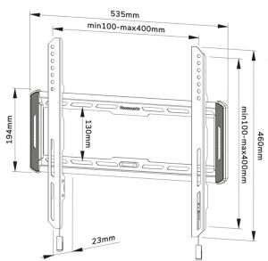 Стойка Neomounts Screen Wall Mount (fixed, ultra thin, VESA 400x400)
