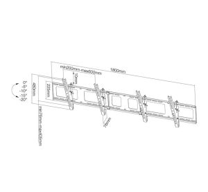 Стойка Neomounts Flat Screen Wall Mount for menu board - 2 screens - landscape