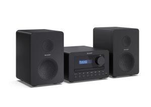 Аудио система Sharp Audio Systems XL-B520D(BK), HI-FI MICRO SYSTEM, 40 (peak), DAB+/DAB and FM radio with RDS, Bluetooth v5.0, CD player, USB MP3 playback, 3.5mm Headphone jack / line-out, wooden speaker, Black