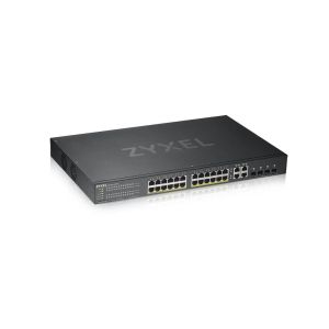 Комутатор ZyXEL GS1920-24HPv2, 28 Port Smart Managed Switch 24x Gigabit Copper and 4x Gigabit dual pers., hybird mode, standalone or NebulaFlex Cloud