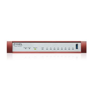 Защитна стена ZyXEL USG FLEX 100 H, 8 Gigabit user-definable ports, 1*USB with 1 YR Gold Security Pack