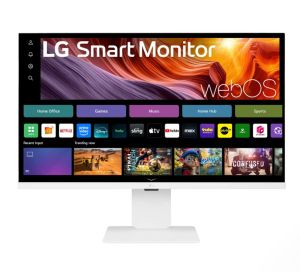 Монитор LG 32U850SA-W, 31.5" IPS Smart webOS, Web cam, 5ms, 1000:1, 400cd/m, DCI-P3 95%, 4K UHD (3840x2160), ThinQ, HDR 10, HDMI, USB Type-C-PD 90W, Wi-Fi B/in, ThinQ, LG Switch, AirPlay 2, Voice control, Bluetooth, Speacers 5W x 2, LG Switch, Height Adju