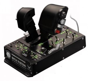 Жичен джойстик,  авиосимулатор Thrustmaster HOTAS Warthog Dual Throttles  за PC, Черен
