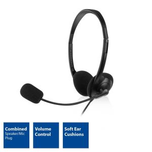 ACT Слушалки с микрофон, 3.5mm жак, 2м