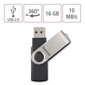 USB памет Rotate, 16GB, HAMA-94175