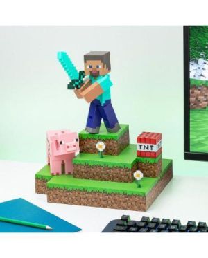 Лампа Paladone: Minecraft - Steve Diorama Light, PP9463MCF