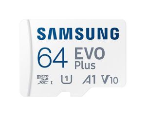 Карта памет Samsung EVO Plus, microSDXC, UHS-I, 64GB, Адаптер