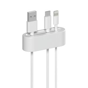 HAMA Органайзер за кабели самозалепващ, 2 бр., бял