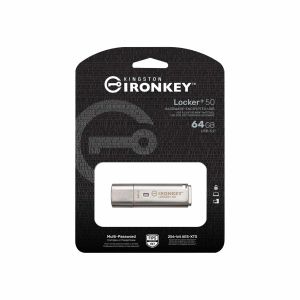 USB памет KINGSTON IronKey Locker+ 50 - 64GB XTS-AES 256-bit