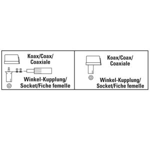 HAMA Коаксиален ъгъл, женско, screw-on