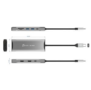 Докинг станция j5create JCD397 100W, 4K60 Elite USB-C, 10Gbps