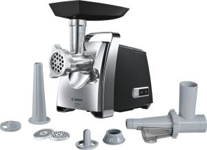 Месомелачка Bosch MFW67450, Meat mincer, ProPower 2000W, 3,5 kg/min, nr. 8, 3 sieves, kebbe attachment, juice extractor, reverse function, fruit press